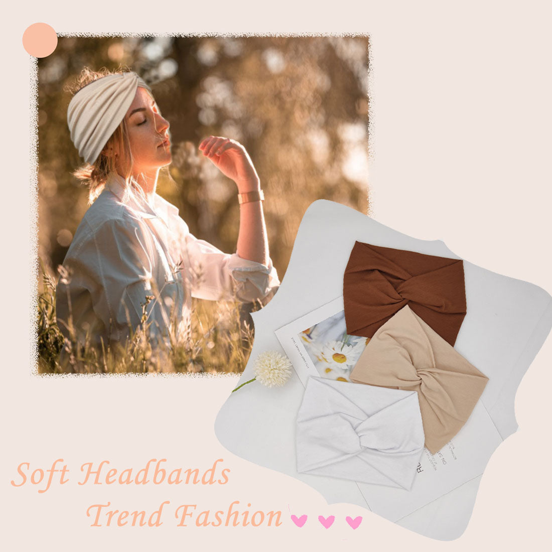 YONUF Wide Headbands For Women Extra Large Headband Twisted Knot Head Bands For Women's Hair Band Turban Accessories 6 Pack