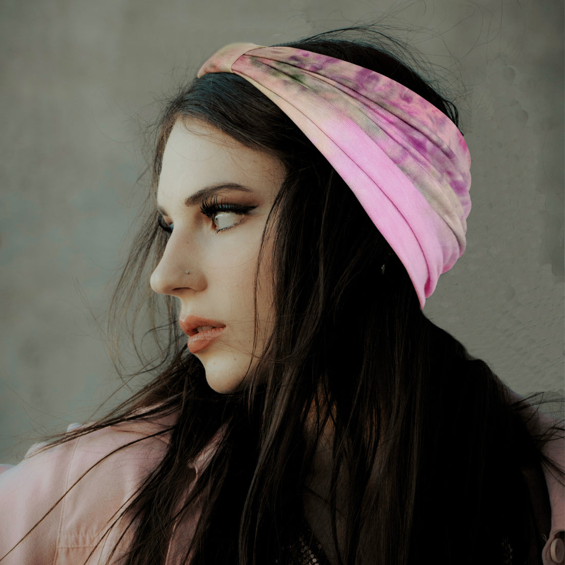 YONUF Wide Headbands For Women Knotted Headband African Women’s Head Wraps Stretchy Turban Hair Accessories Bands Tie Dye 4 Pack